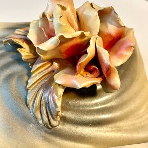 Vintage Jewelry Box Porcelain Hand Made Capodimonte